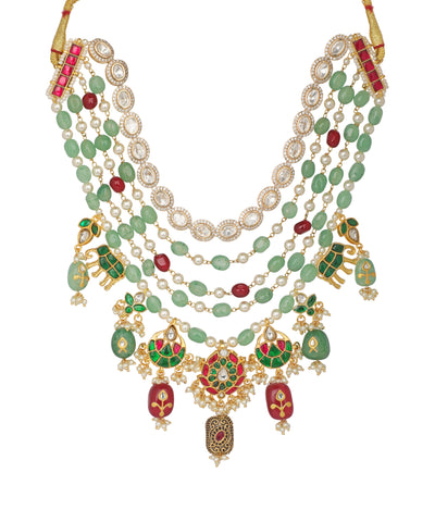 Elephant Charm Rani Haar Necklace | Stylika