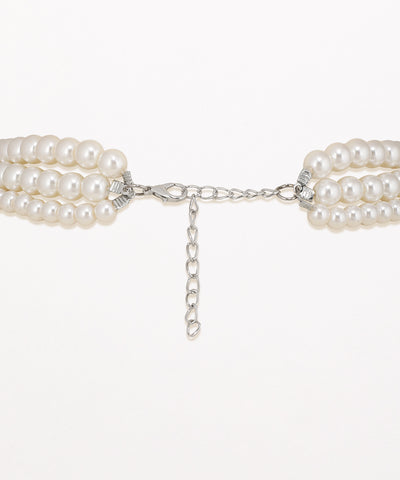 Layered Necklace with Graduated Triple Strands | Stylika
