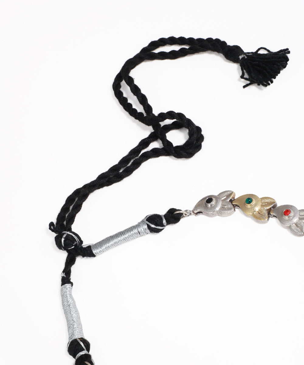 Intricate Peacock Multicolor Oxidised Necklace Set | Stylika