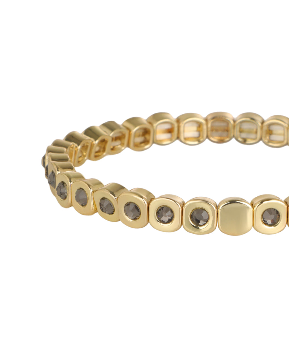 Bracelet with a repeating row of glass crystal details