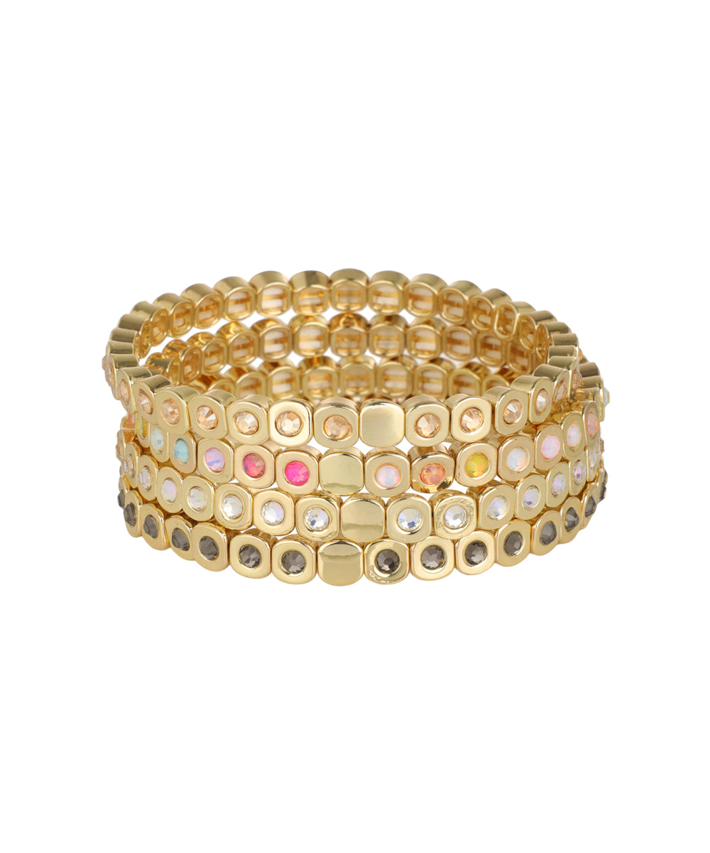 Stretch bracelet for easy stacking with everyday styles