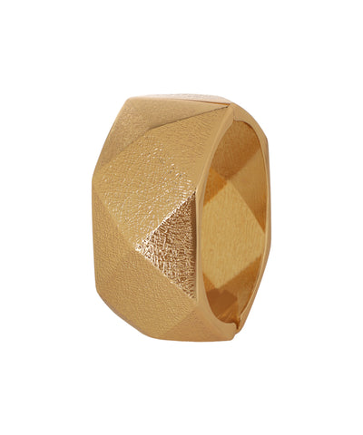 Faceted Geometric Statement Bangle Bracelet | Stylika