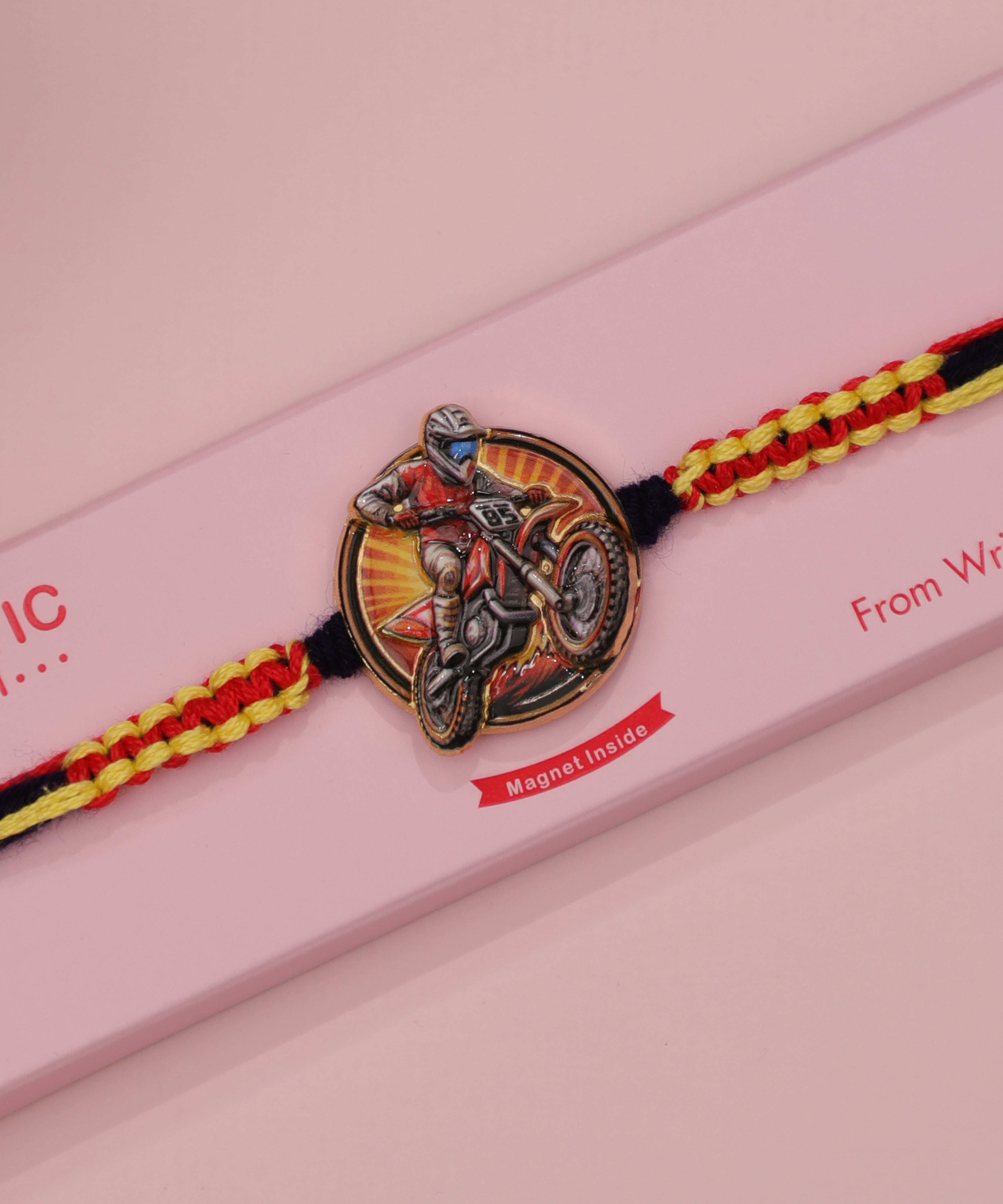 Motorcycle Rider Motif Adjustable Rakhi | Stylika