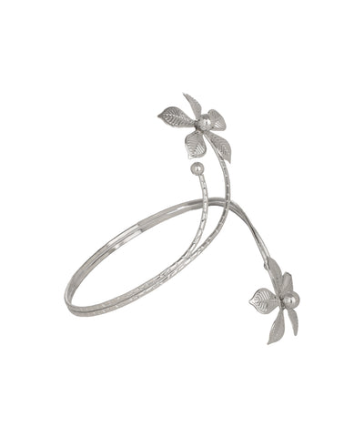 Floral Motif Open Arm Cuff | Stylika