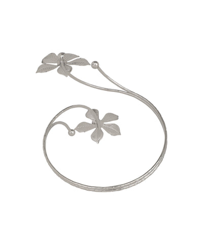 Floral Motif Open Arm Cuff | Stylika