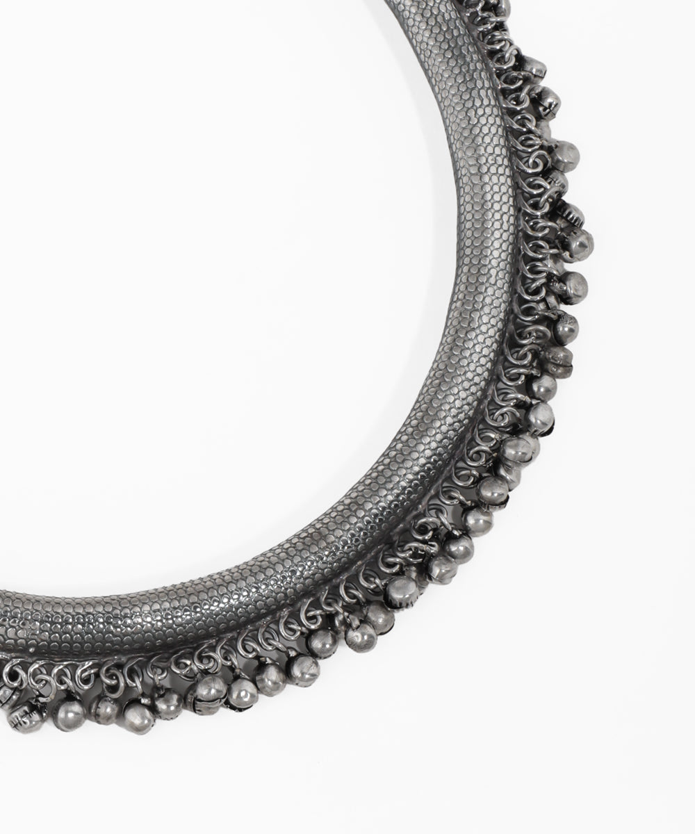 Intricate Ghungroo Detail Oxidised Hasli Necklace | Stylika