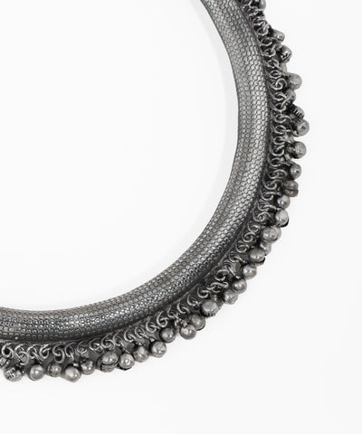Intricate Ghungroo Detail Oxidised Hasli Necklace | Stylika