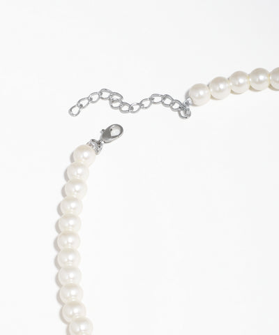 Half Pearl Half Crystal Choker Necklace | Stylika