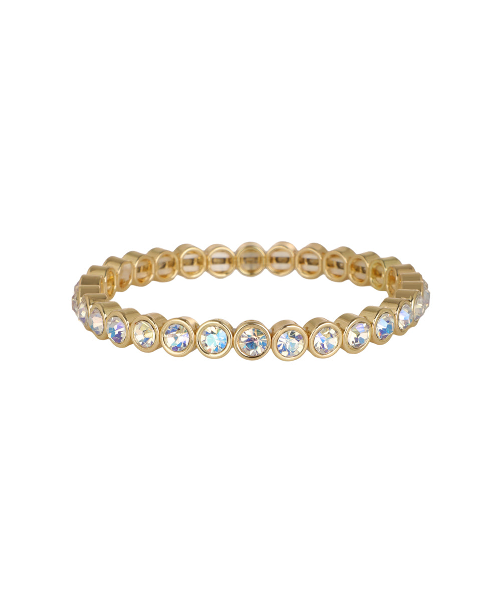 Bangle featuring a continuous bezel set crystal motif