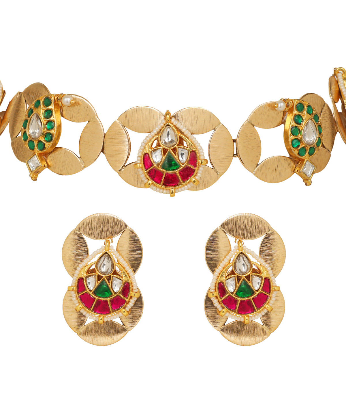 Chandrika Kundan Link Choker Necklace | Stylika