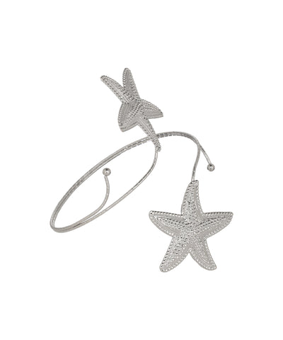 Dotted Starfish Motif Open Arm Cuff | Stylika