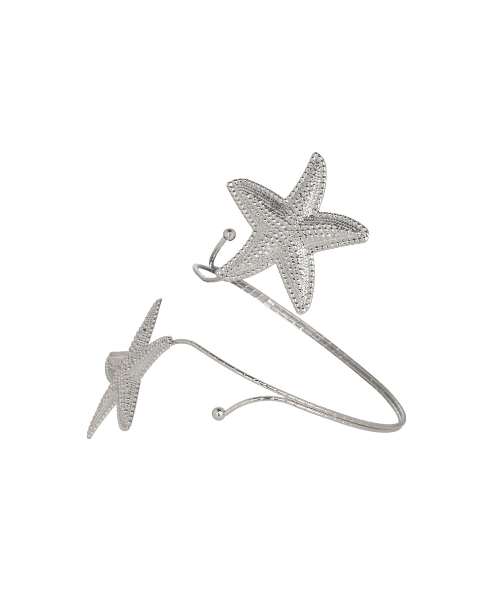 Dotted Starfish Motif Open Arm Cuff | Stylika