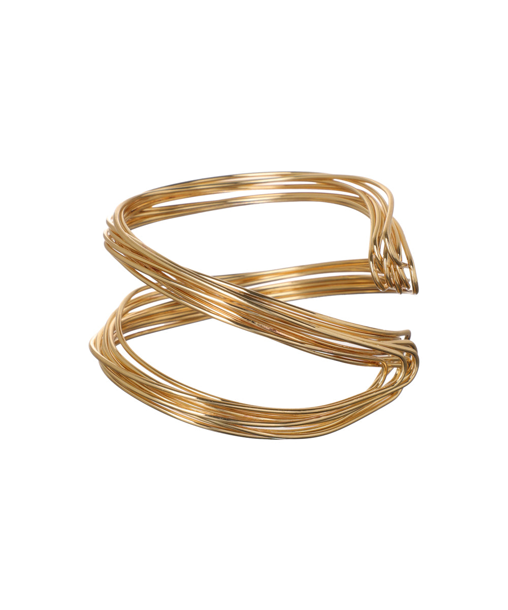 Abstract Wire Wrap Cuff Bangle Bracelet | Stylika
