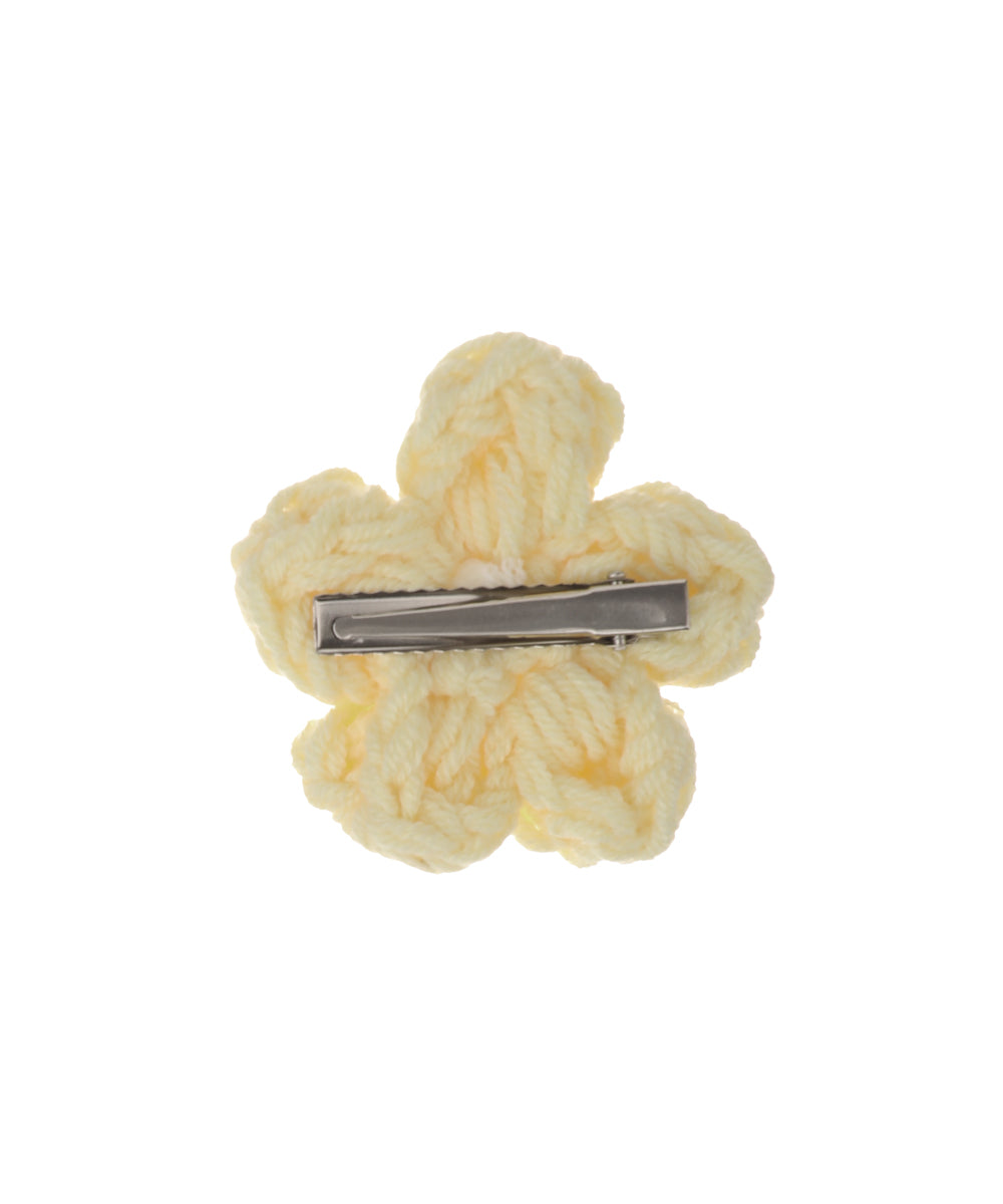 Five-Petal Knitted Floral Hair Clip Accessory | Stylika