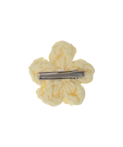 Five-Petal Knitted Floral Hair Clip Accessory | Stylika
