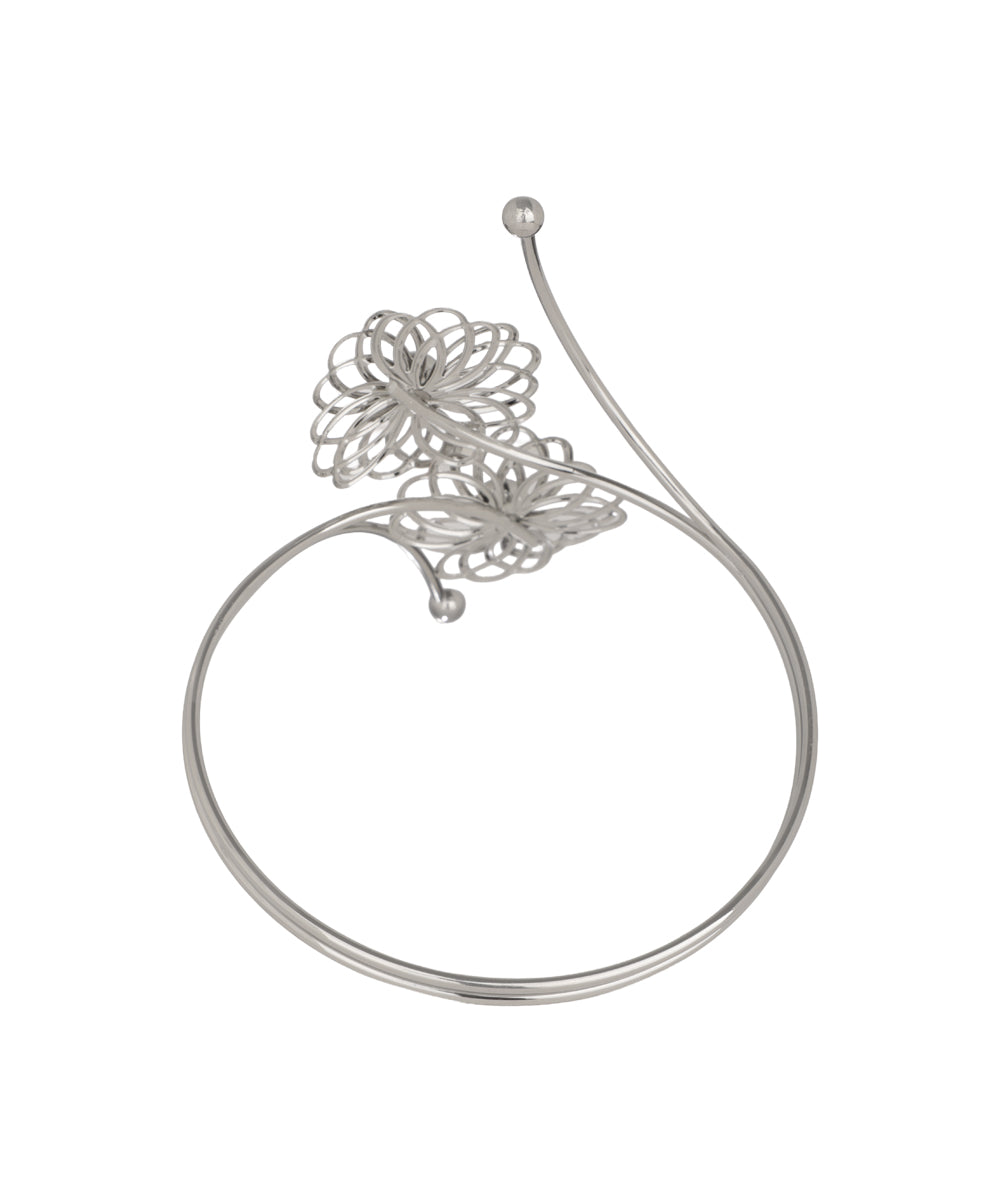 Geometric Floral Motif Arm Cuff | Stylika