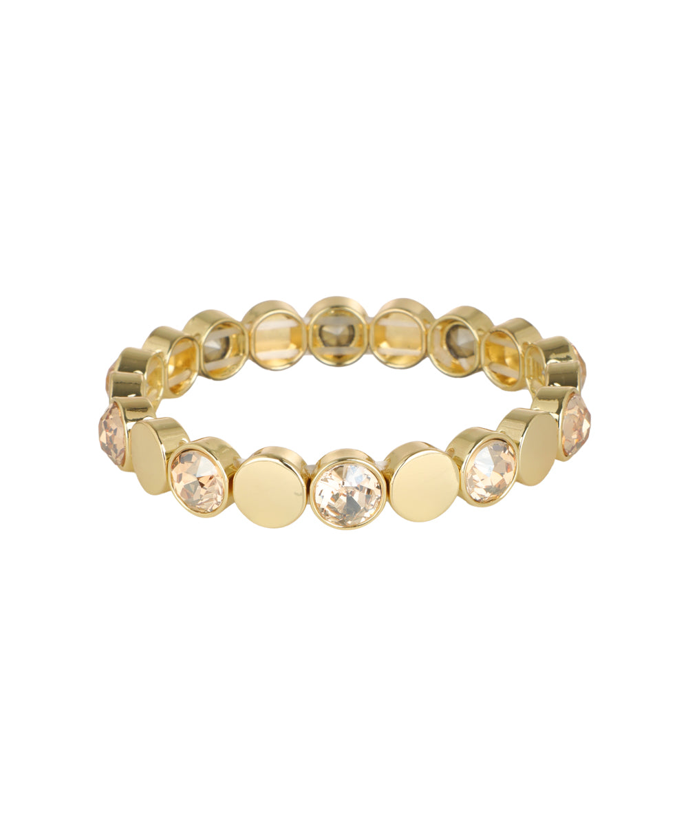 Bracelet featuring an alternating glass crystal motif