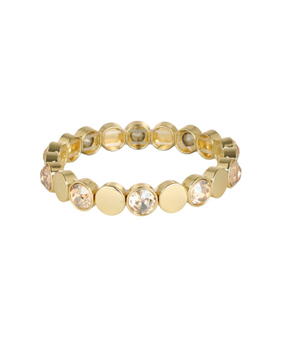 Bracelet featuring an alternating glass crystal motif