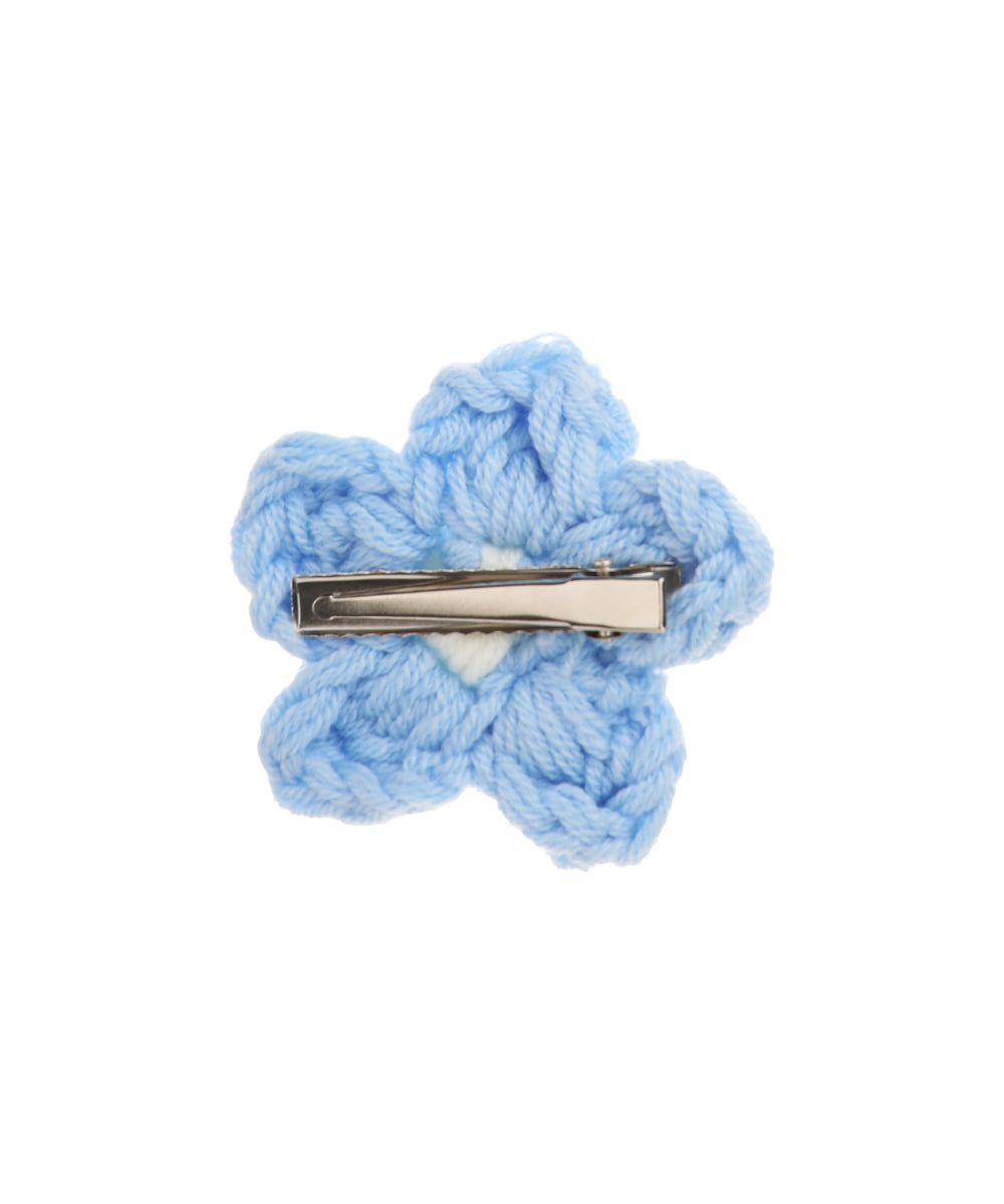 Five-Petal Knitted Floral Hair Clip Accessory | Stylika