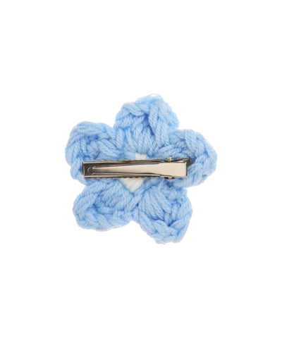 Five-Petal Knitted Floral Hair Clip Accessory | Stylika