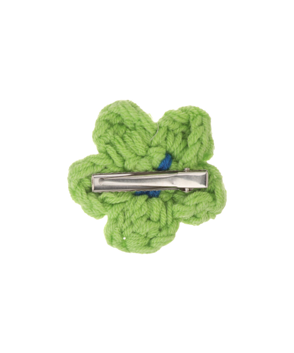 Five-Petal Knitted Floral Hair Clip Accessory | Stylika