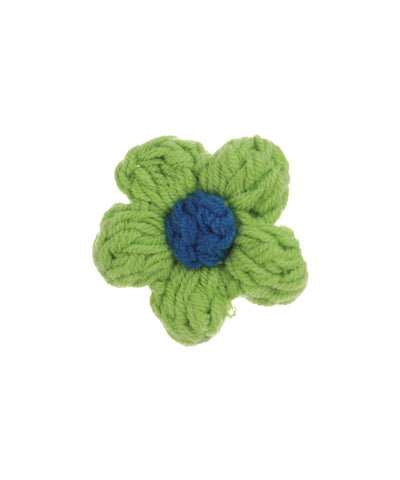 Five-Petal Knitted Floral Hair Clip Accessory | Stylika