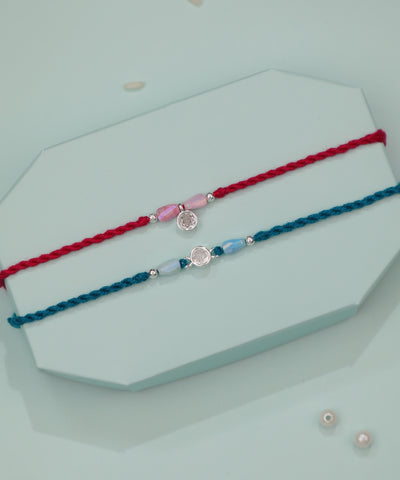 Minimal Braided Charm Rakhi Set | Stylika