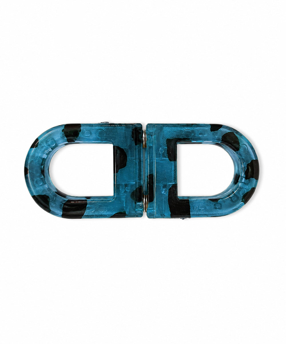 Teal D-shaped Magnetic Hair Clip | Stylika
