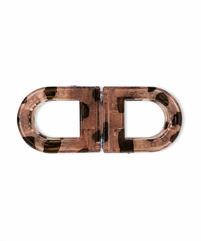 Leapard print D-shaped Magnetic Hair Clip | Stylika