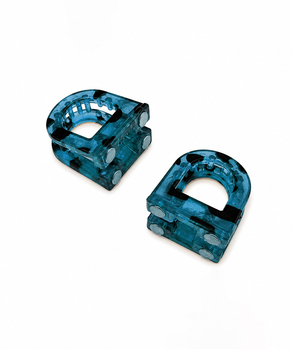 Teal D-shaped Magnetic Hair Clip | Stylika