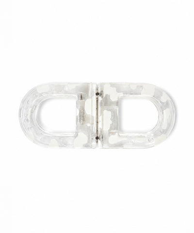 White D-shaped Magnetic Hair Clip | Stylika