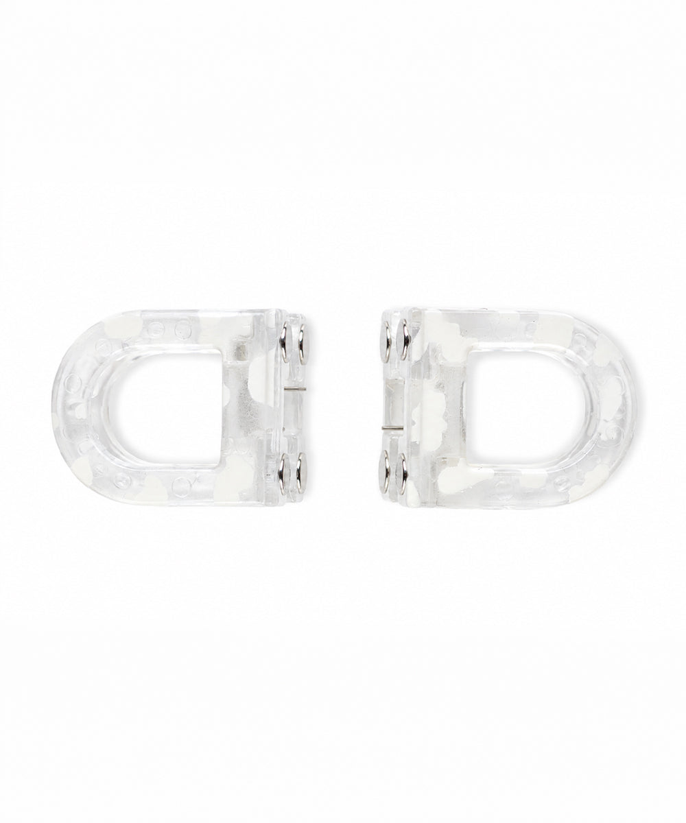 White D-shaped Magnetic Hair Clip | Stylika