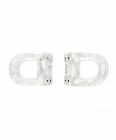 White D-shaped Magnetic Hair Clip | Stylika