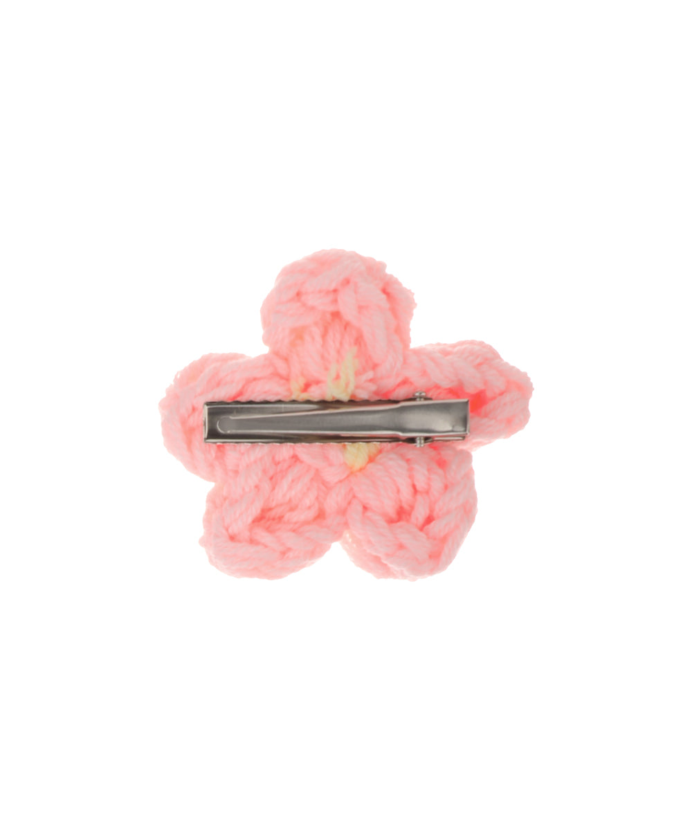 Five-Petal Knitted Floral Hair Clip Accessory | Stylika