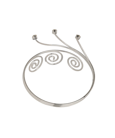 Spiral Motif Arm Cuff with Crystal Style Detail | Stylika