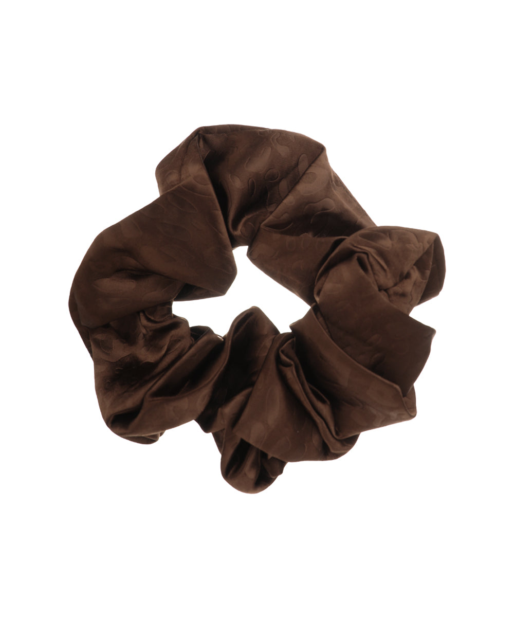 Floral Jacquard Satin Scrunchie | STYLIKA