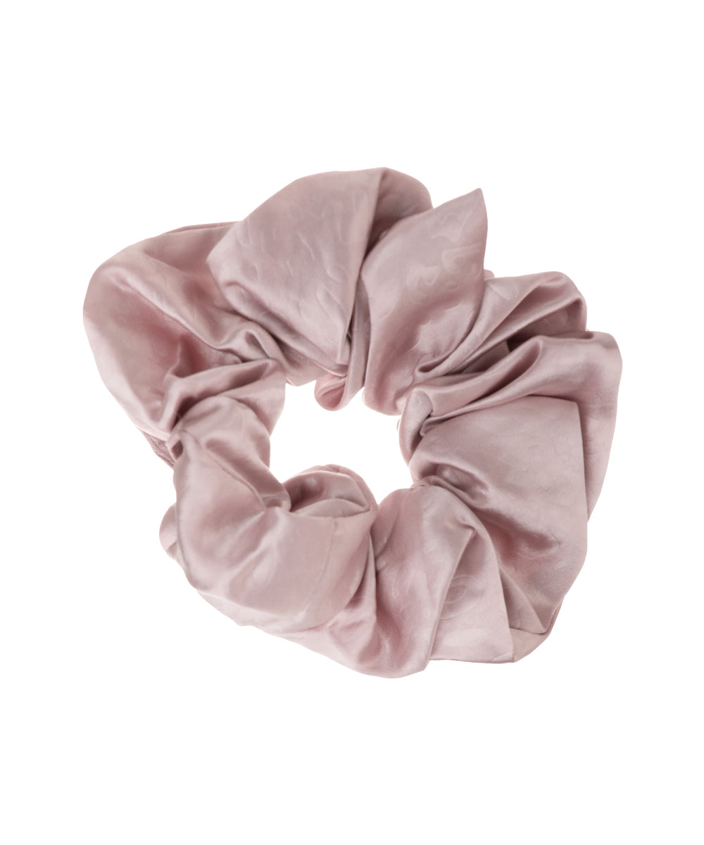 Floral Jacquard Satin Scrunchie | STYLIKA