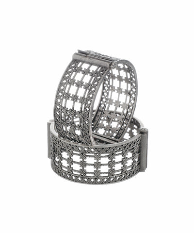 Intricate Cutwork Oxidised Bangles | Stylika