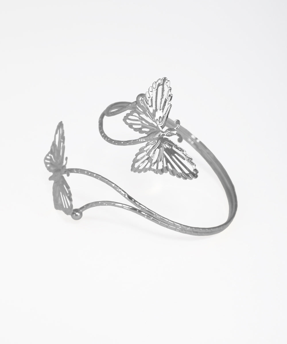 Nature-Inspired Sculpted Butterfly Arm Cuff | Stylika