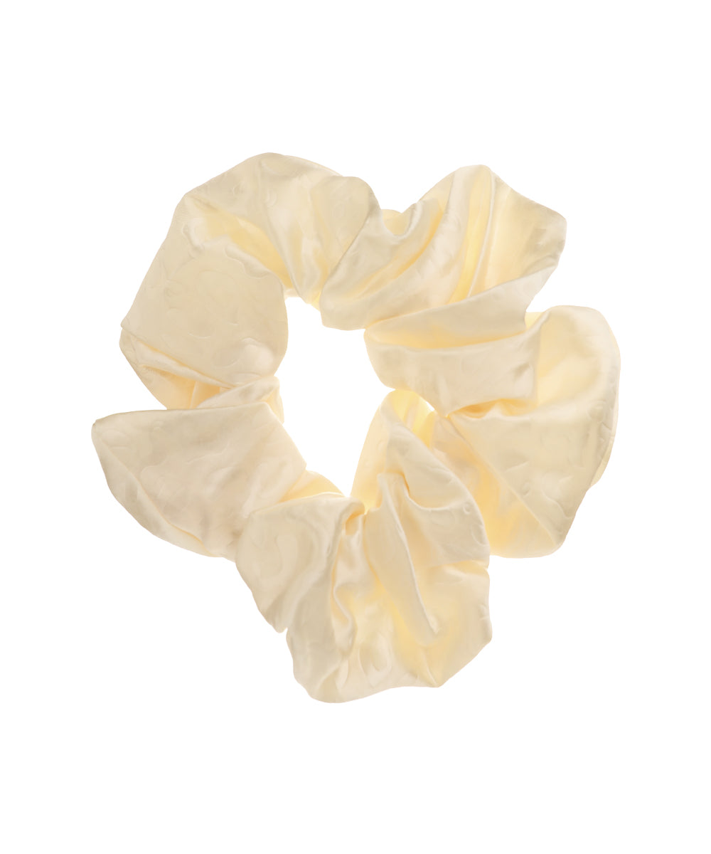 Floral Jacquard Satin Scrunchie | STYLIKA