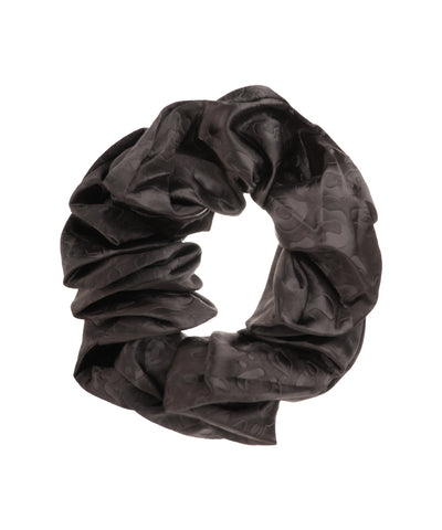 Floral Jacquard Satin Scrunchie | STYLIKA