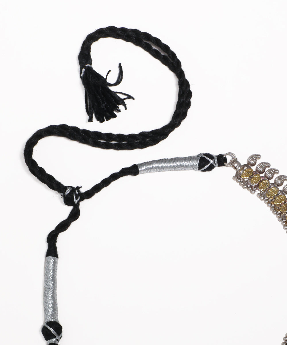 Floral Paisley Oxidised Necklace and Earring Set | Stylika