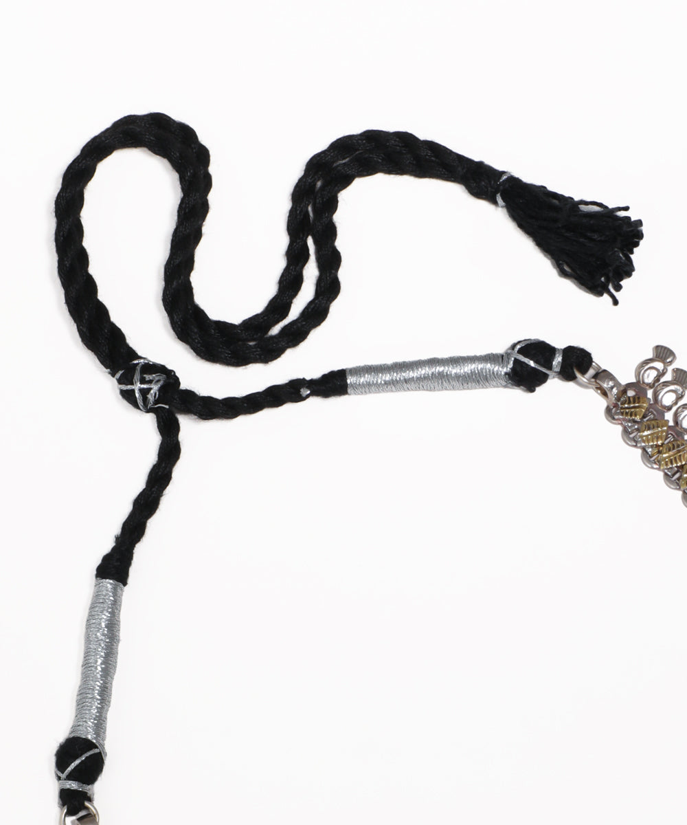 Ethnic Dome Drop Oxidised Necklace with Earrings | Stylika