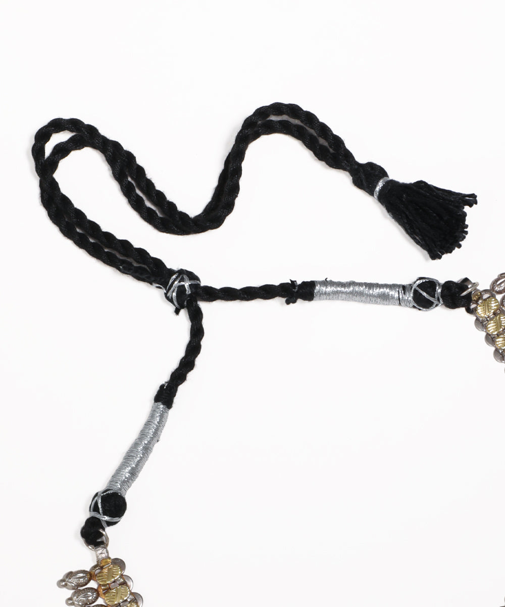 Dual Tone Oxidised Necklace with Matching Earrings | Stylika