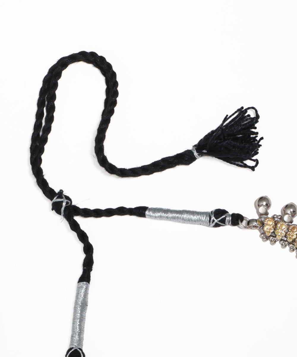 Oxidised Dual Tone Ghungroo Choker with Earrings | Stylika