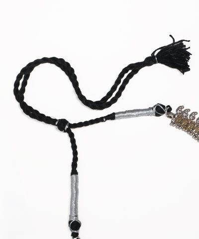 Dual-Tone Paisley Oxidised Necklace with Earrings | Stylika