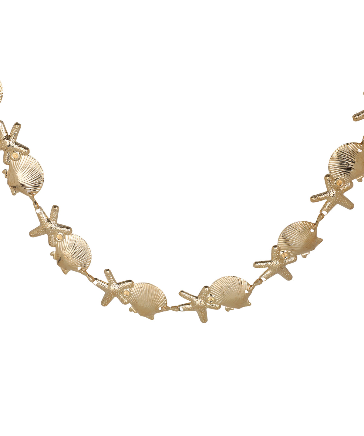 Linked waist chain with a repeating beach-inspired silhouette