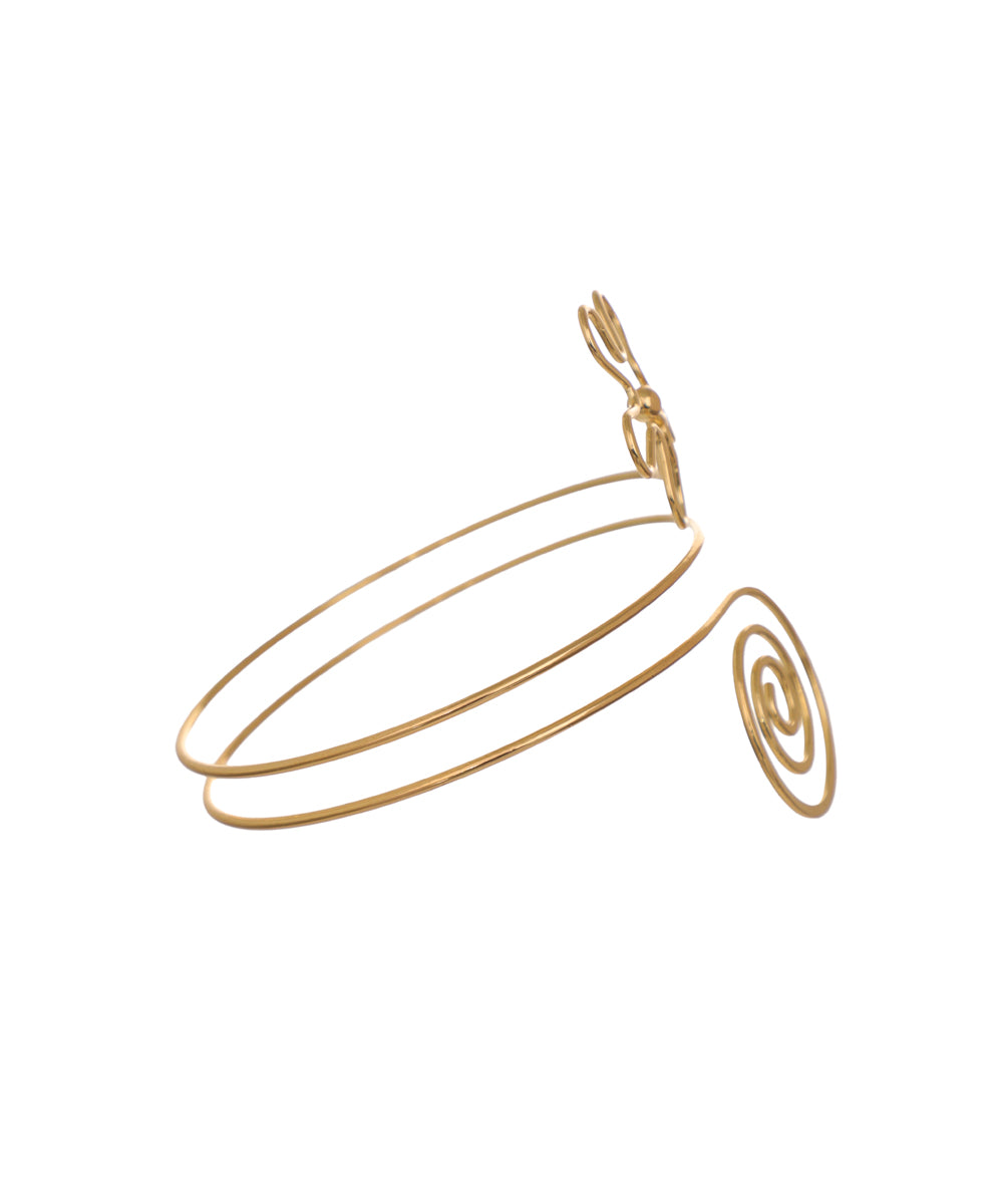 Whimsical Floral Spiral Arm Cuff | Stylika