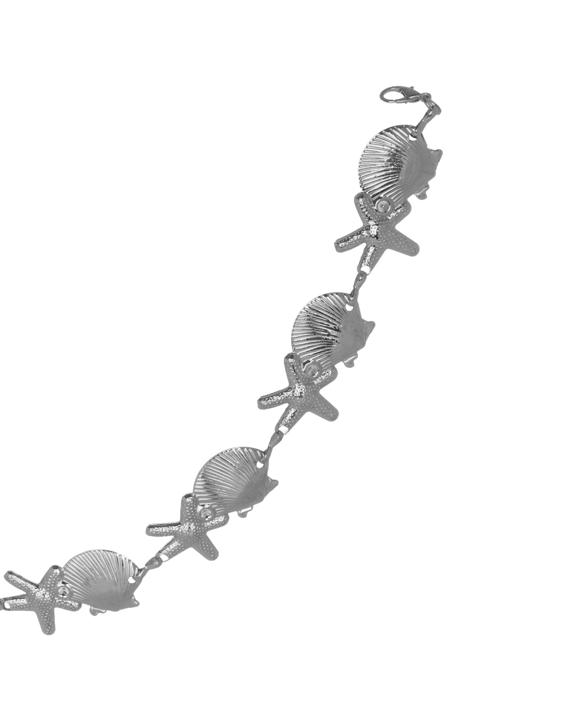Linked waist chain with a repeating beach-inspired silhouette