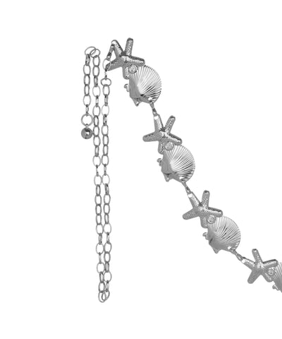Waist chain detailed with uniform starfish and seashell charms